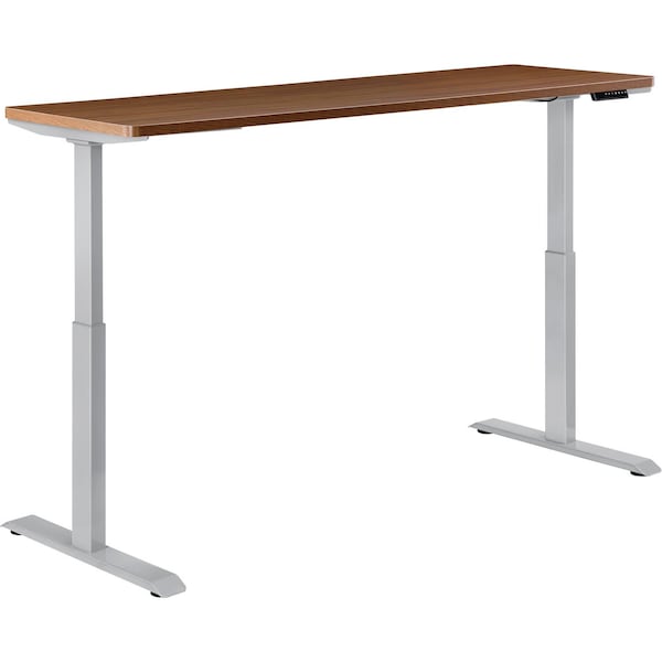 Interion By Global Industrial Sit Stand Desk, 30 in D X 28 to 46 in H, 72 in W X 695781WNGY - main